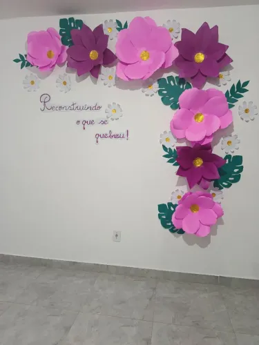 Flores de papel para decoração