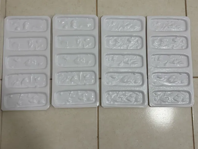 4 formas de tijolinho de gesso