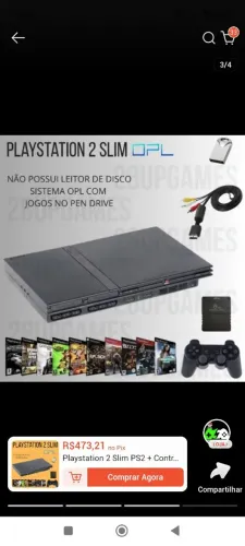 Playstation 2 com jogos