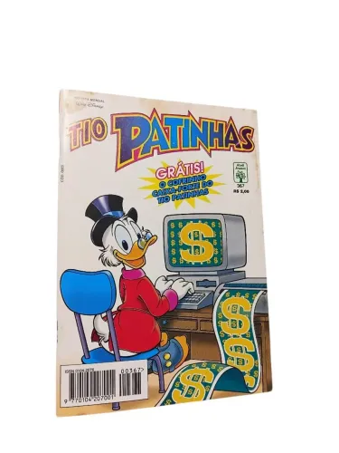 HQ GIBI TIO PATINHAS 367 COM O BRINDE COFRINHO DO TIO PATINHAS