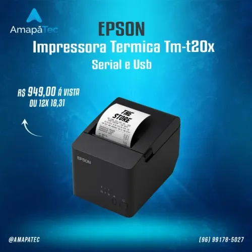 Impressora Térmica Epson Conexão Serial e Usb