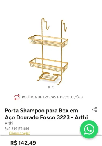 Porta Shampoo para Box 