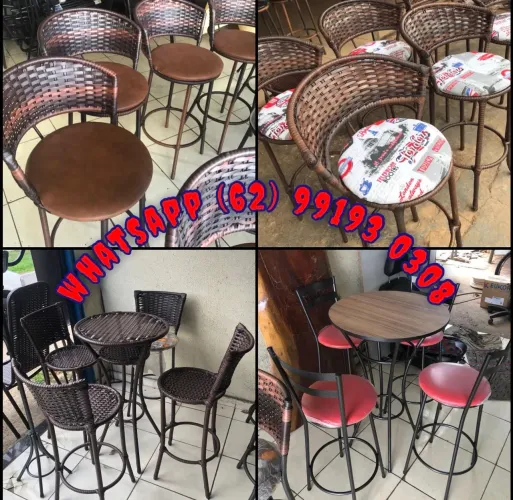 Banquetas banqueta mesas redondas quadradas banqueta encosto de corda náutica