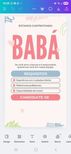 BABA ( VAGA PARA MENORES )