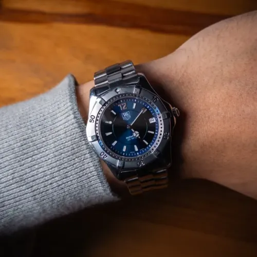 TAG Heuer Professional 2000 WK2117-1 anos 90 Automático - Mostrador Azul 38mm - PF241