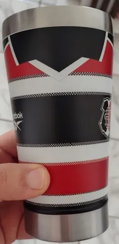 COPO DO SANTA CRUZ TRICOLOR ( TÉRMICO COM TAMPA E ABRIDOR DE GARRAFA)
