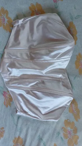 Corset cetim tomara que caia off-white