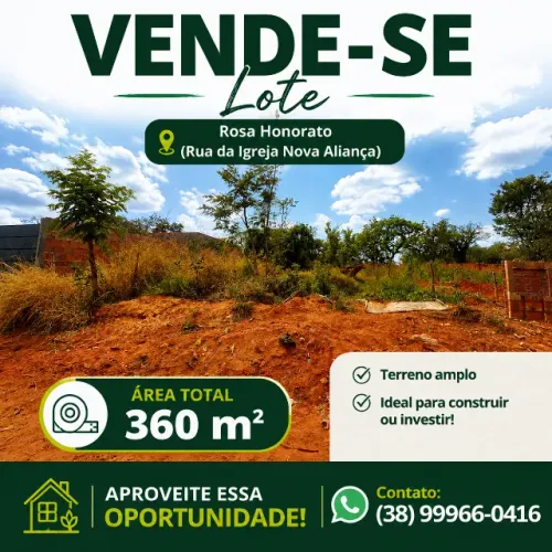 Oportunidade lote Rosa honorato 360m2