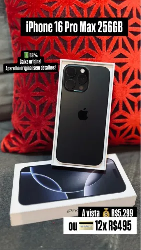 IPHONE 16 PRO MAX - 256GB Bateria: 89%