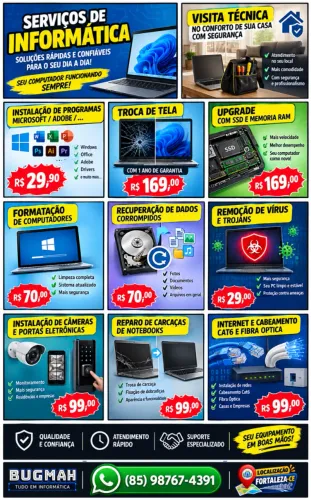 Serviços e Manutenção em Computadores e Câmeras de Segurança