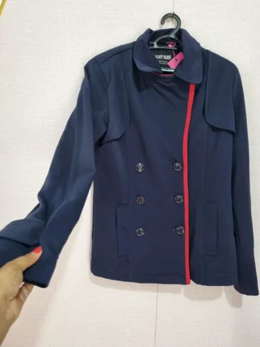 trench coat lucky ouro azul marinho