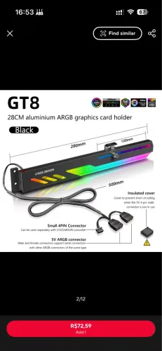 Suporte para placa de vídeo argb 