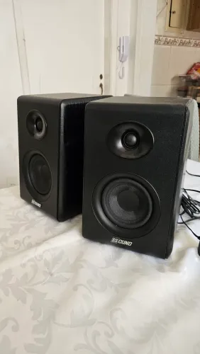 PAR DE MONITORES DE ÁUDIO - SSOUND 004 - 80WRMS<br>