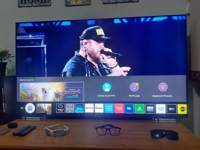 Smart tv Samsung 55 polegadas 4k cristal/Alexa/ Xbox