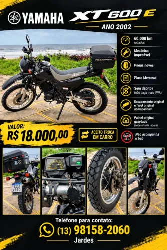 YAMAHA XT 600 E - ANO 2002