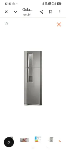 vendo geladeira Eletrolux com dispense na porta parou de gela o congelador é com zuido par