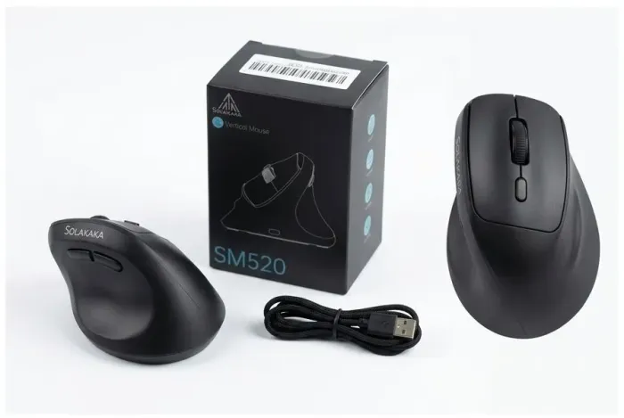 Mouse Vertical Ergonômico Solakaka SM520 - Conforto e Produtividade (LACRADO)