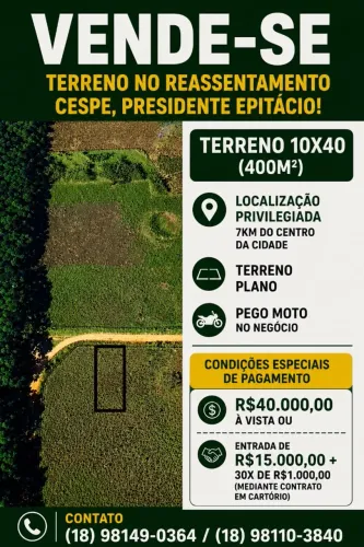 Terreno reassentamento lagoinha