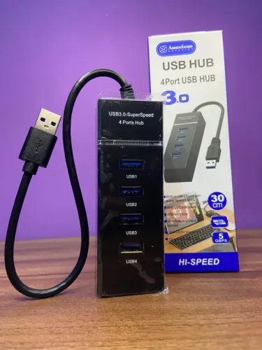 Hub Usb 3.0 Quatro Portas 5 Gbps Multifuncional Portátil 1 - Aoweixun an8
