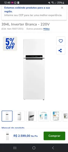 Geladeira nova no plástico nunca usada
