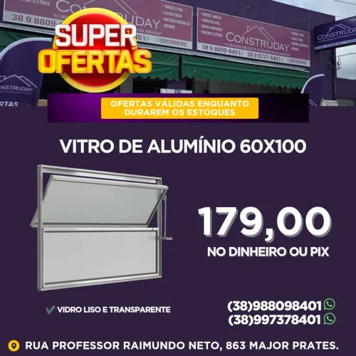 Vitro Basculante de Alumínio 60x100