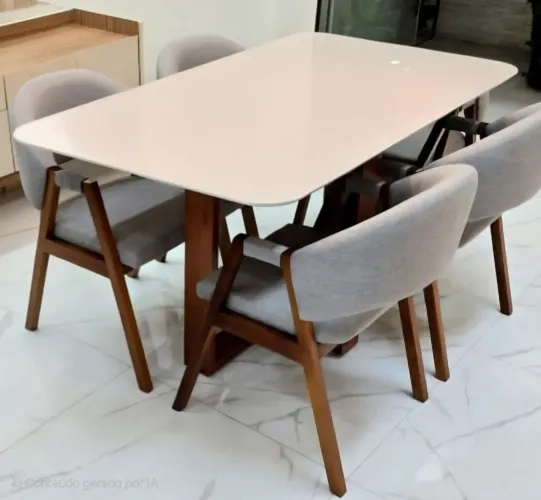 Mesa de 160x090 com 4 cadeiras 