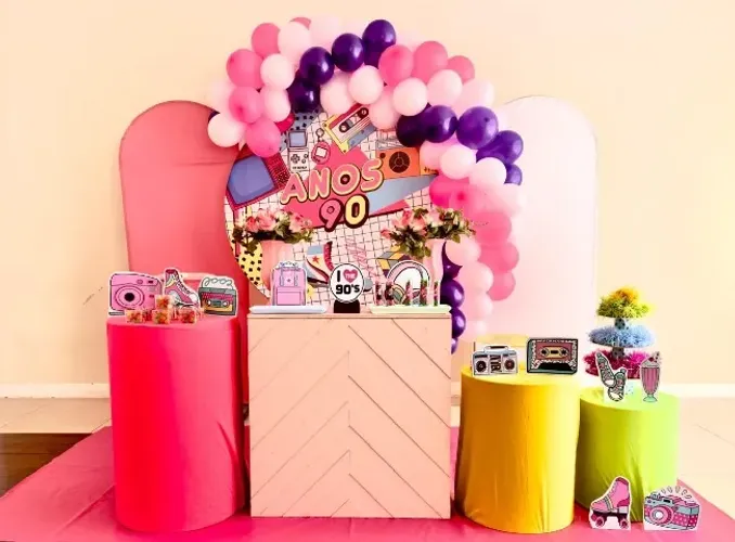 Decoração Temática Mesas Temáticas Pegue e Monte Infantil 15 anos Casamento