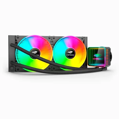 Water Cooler FC-W240RGB ARGB Preto C3Tech Gaming