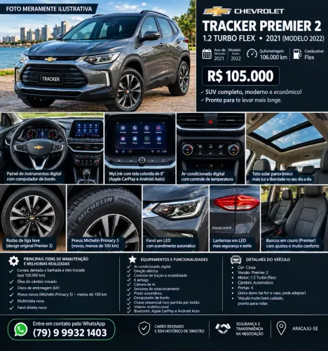 Chevrolet Tracker Premier 1.2 Turbo 12V Flex AUT 2022