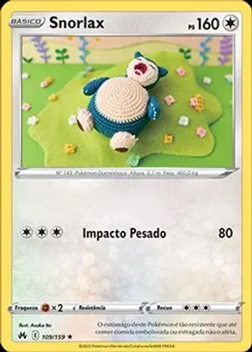 SNORLAX CROCHÊ POKÉMON TCG ORIGINAL (EM PERFEITO ESTADO)