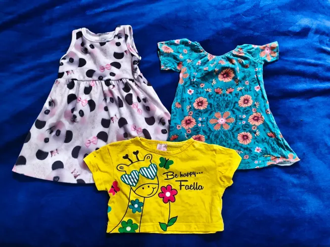 Lote 3 peças bebê menina 2 anos