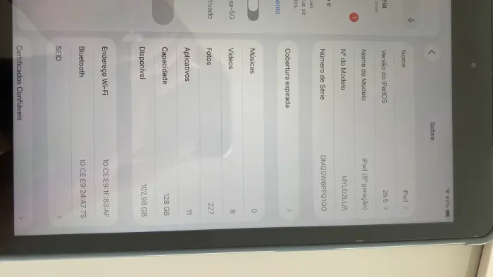 iPad 8 128gb perfeito estado