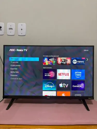 Smart TV AOC 32" Roku TV - Netflix, YouTube, Prime Video