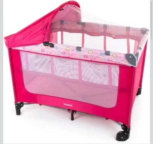 BERÇO PORTÁTIL COSCO ROSA