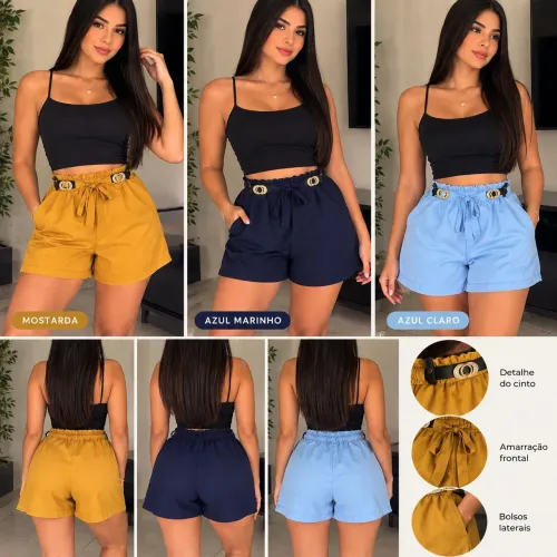 Shorts alfaiataria C/ elástico Tamanho 42/44