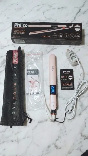 Chapinha Rose Bivolt Cabo Giratório Aquece Até 230°