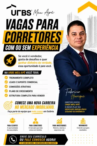 Vagas para corretores de imóveis com ou sem experiência.