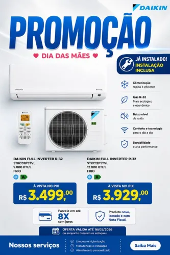 Ar condicionado novo + instalação GRÁTIS