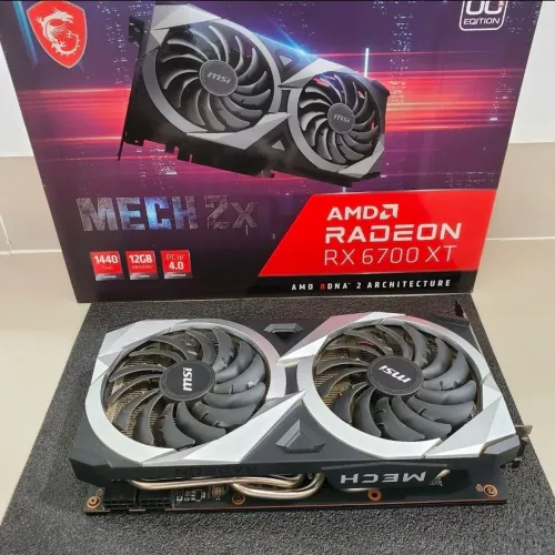 Placa de vídeo GPU MSI AMD RADEON RX 6750 XT Mech 2X 12GB para jogos