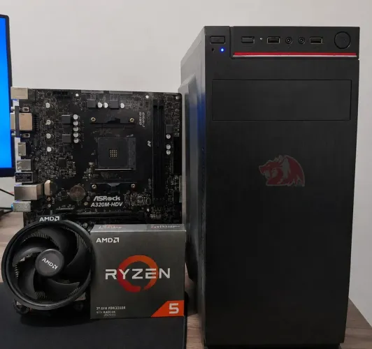 Kit Upgrade Ryzen 5 3400G + ASRock A320M-HDV + Gabinete