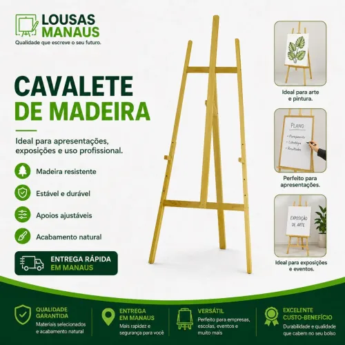 Cavalete em madeira