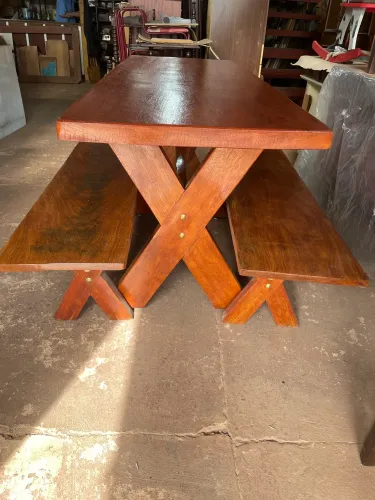 Mesa Madeira Angelin Pedra