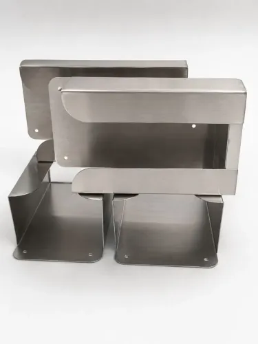 Suporte para caixa de luvas em Aço inox.