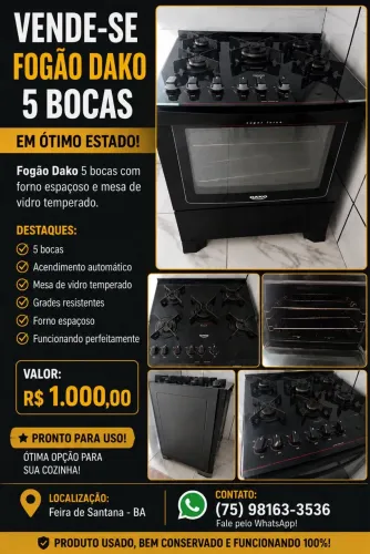 Fogão 5 bocas 