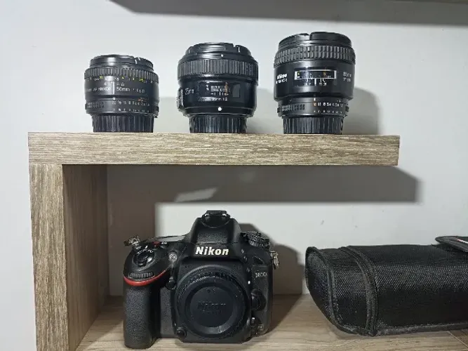 Camera Nikon D600 mais lentes e flash