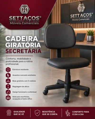 CADEIRAS PARA COMÉRCIO, ESCOLAS E ESCRITÓRIOS