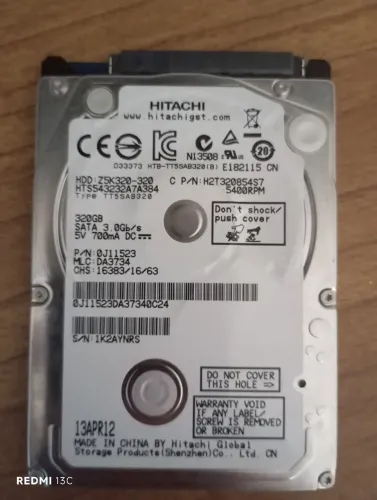 HD notebook 320 gb
