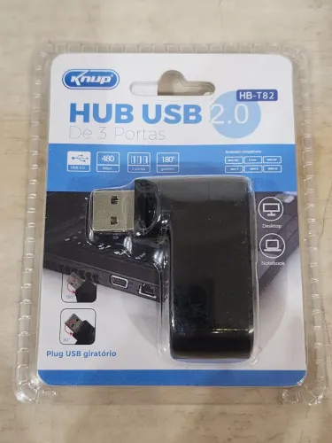 HUB USB 2.0 com 3 portas marca KNUP