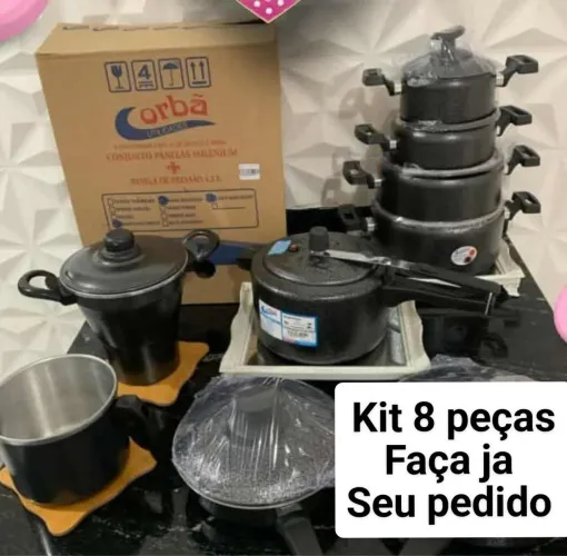 Kit de panelas 8 peças