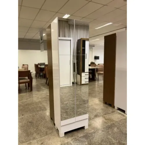 Armario multiuso marica com portas espelhadas
